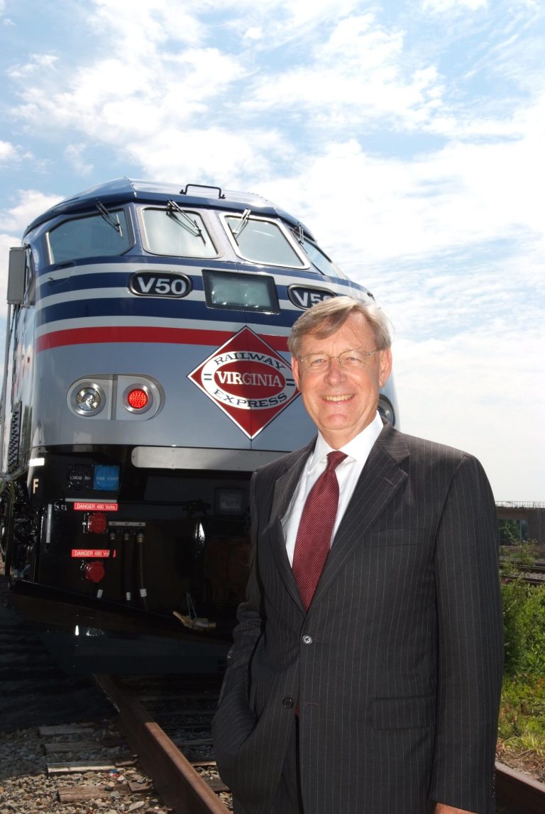 Virginia Railway Express chief executive officer Dale Zehner will retire at the end of June after eight years at the helm, the commuter train service said Wednesday.