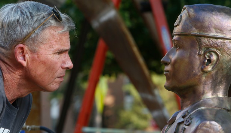 Retired Marine Col. Lee Busby has thrown his hat into the ring as a write-in candidate for Alabama's Senate seat. For undecided conservative voters, Busby could be the ideal option to prevent both Republican Roy Moore, who faces several sexual misconduct allegations, and Democrat Doug Jones from representing the state. (Gary Cosby Jr./The Tuscaloosa News via AP)
