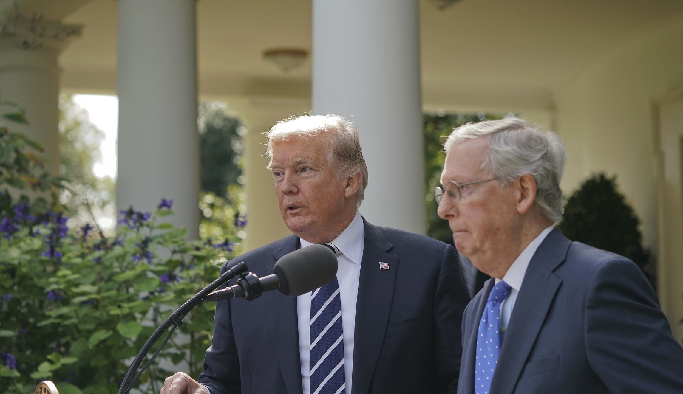 Trump and Mitch McConnell come together, for right now