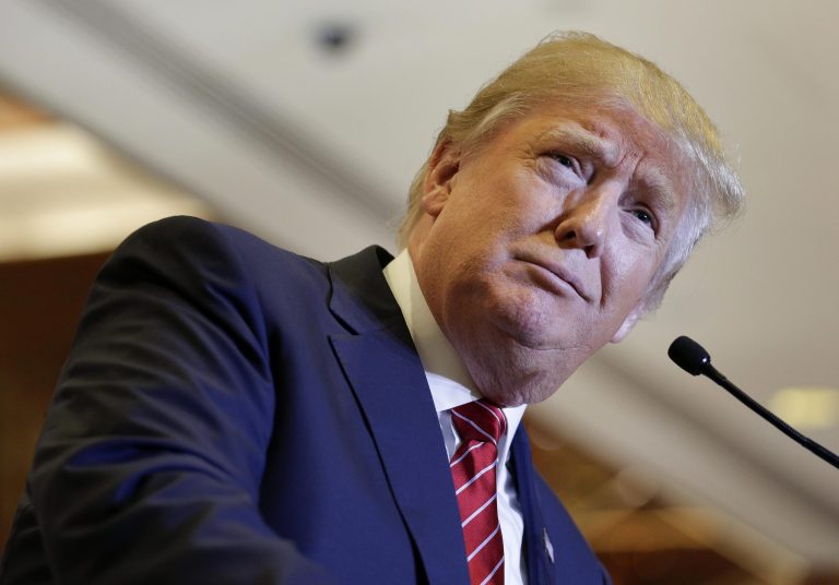 Trump regularly strikes back at media personalities and reporters who criticize him or dismiss him as an unserious candidate.Â (AP Photo/Julie Jacobson)