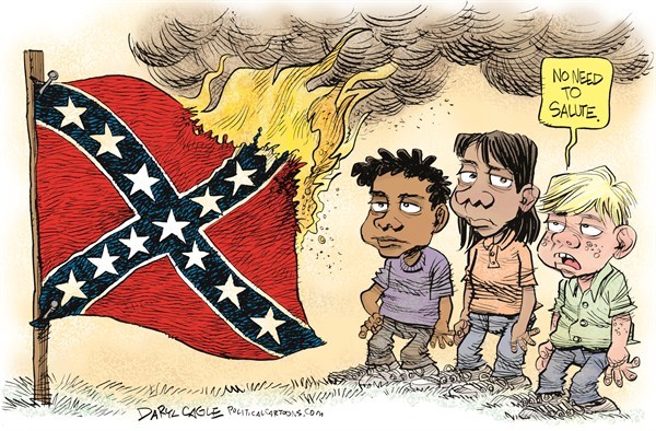 Editorial cartoon: No need to salute