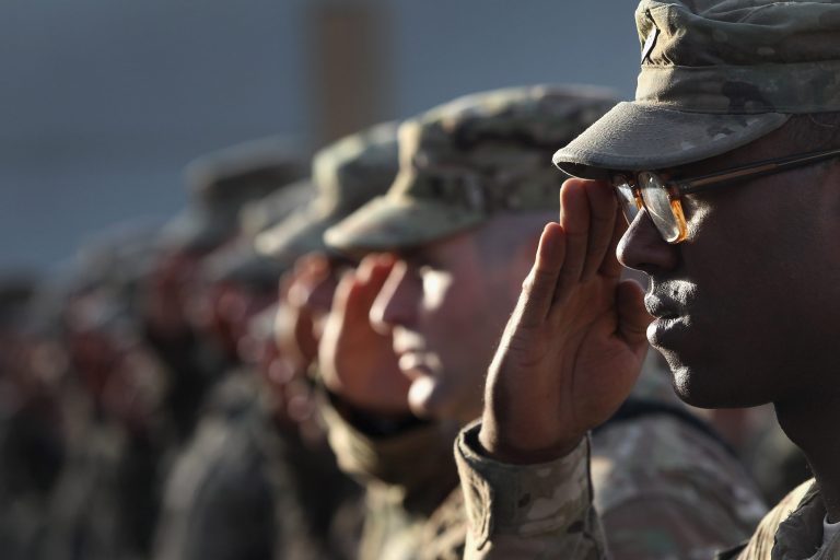 The survey also found 45 percent of Americans would favor using ground forces if military officials determine it is necessary to defeat the Islamic State. (Photo by John Moore/Getty images)