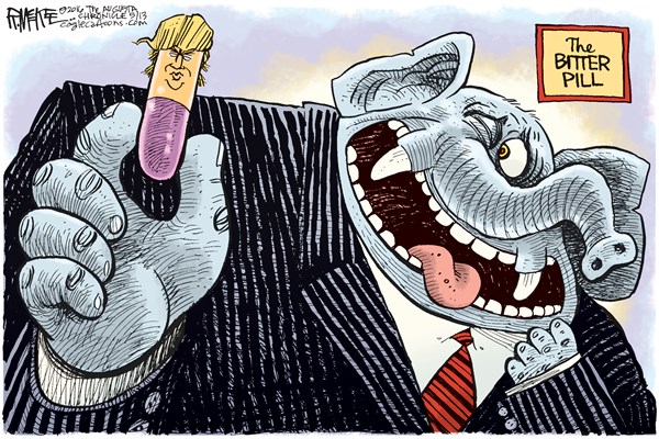 Editorial cartoon: A bitter pill for the GOP