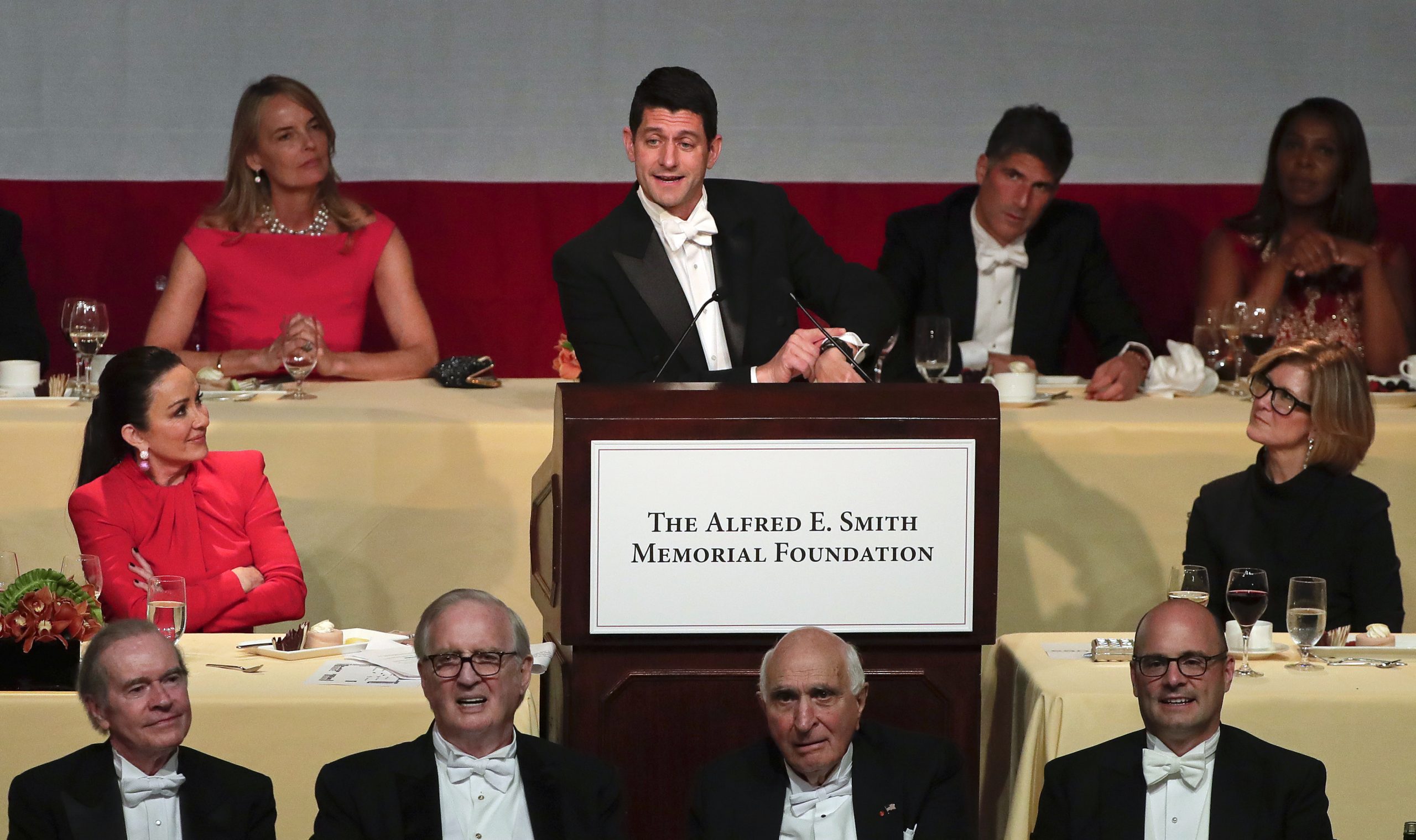 Paul Ryan jabs Trump with jokes at Al Smith Dinner