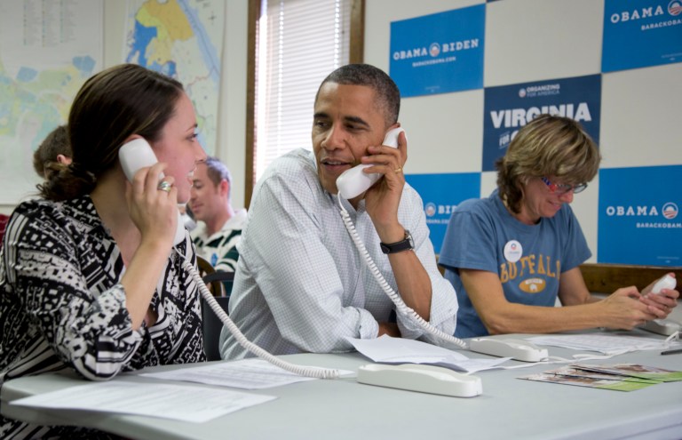 CNN reported in February the robocalls from Progressive Priorities PAC using Obama's voice. (AP Photo/Carolyn Kaster, File)