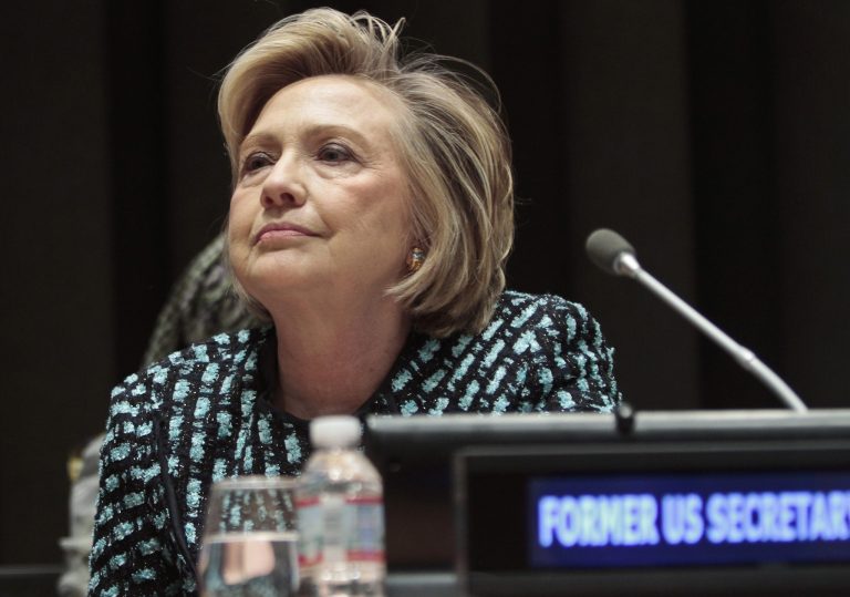 Former Secretary of StateÃÂ HillaryÃÂ RodhamÃÂ ClintonÃÂ at the United Nations headquarters. (AP/Bebeto Matthews)