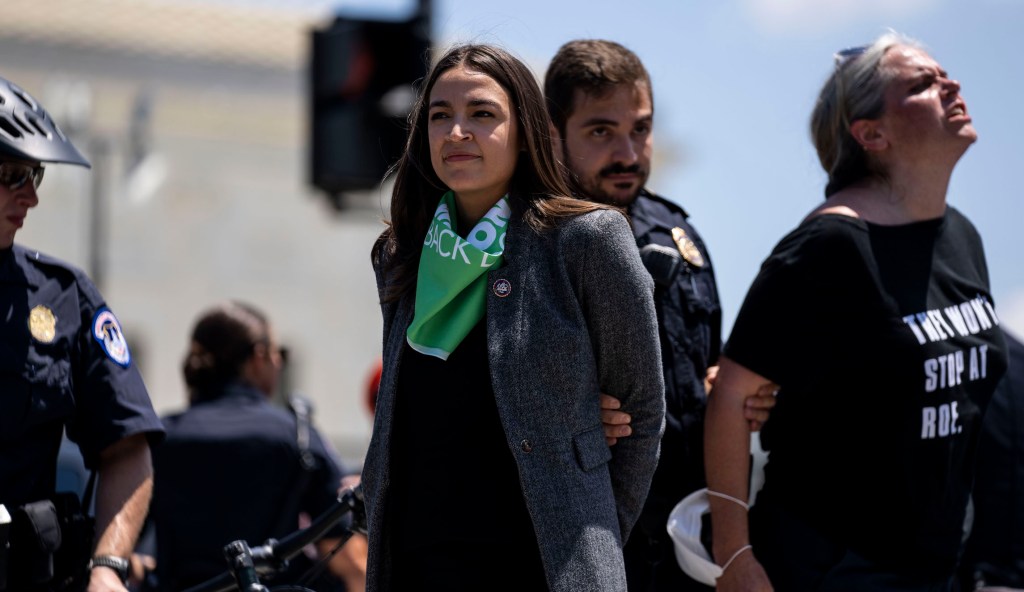 AOC fundraises off of arrest at pro-abortion rights protest