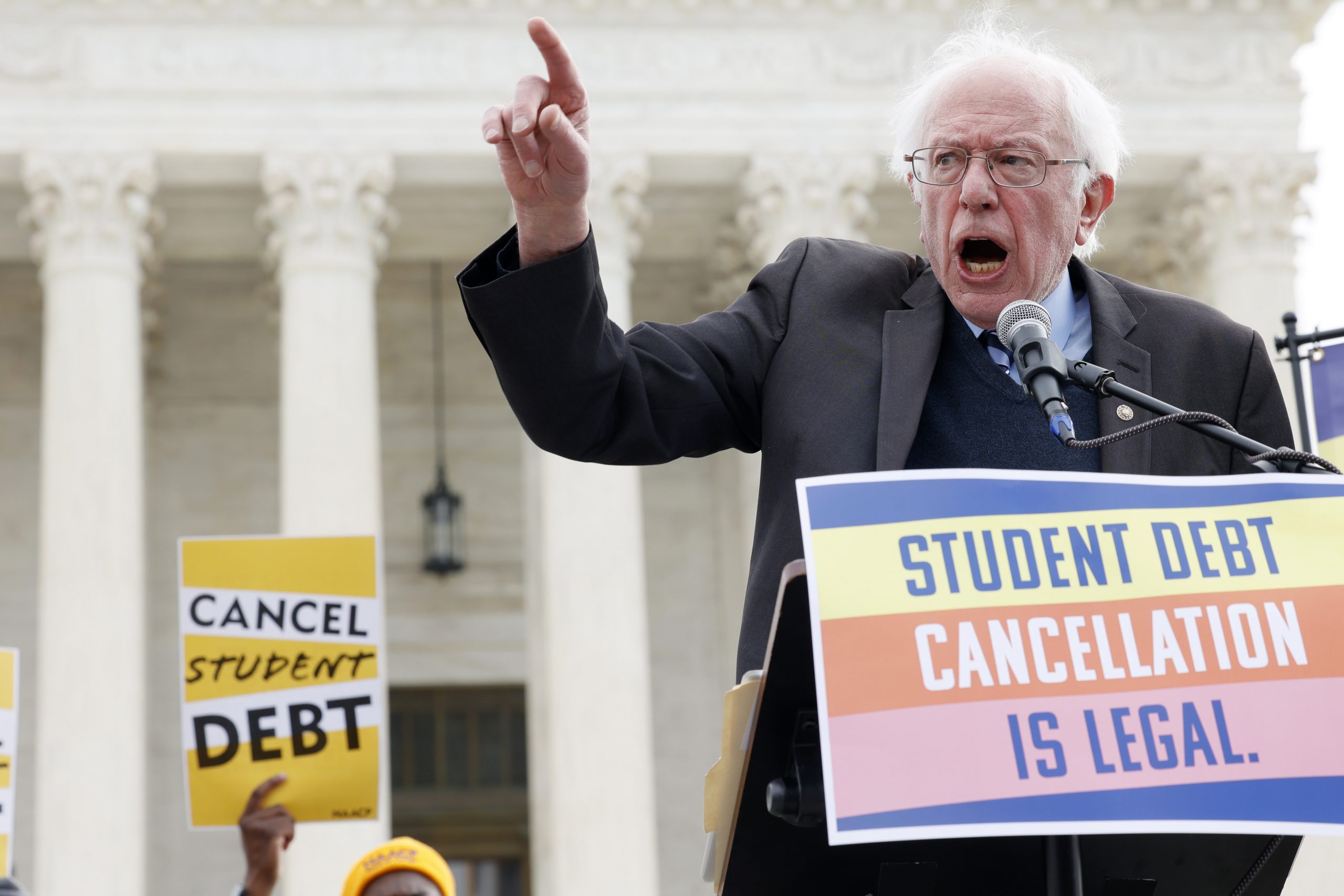 Student Loan Borrowers And Advocates Gather For The People's Rally To Cancel Student Debt During The Supreme Court Hearings On Student Debt Relief