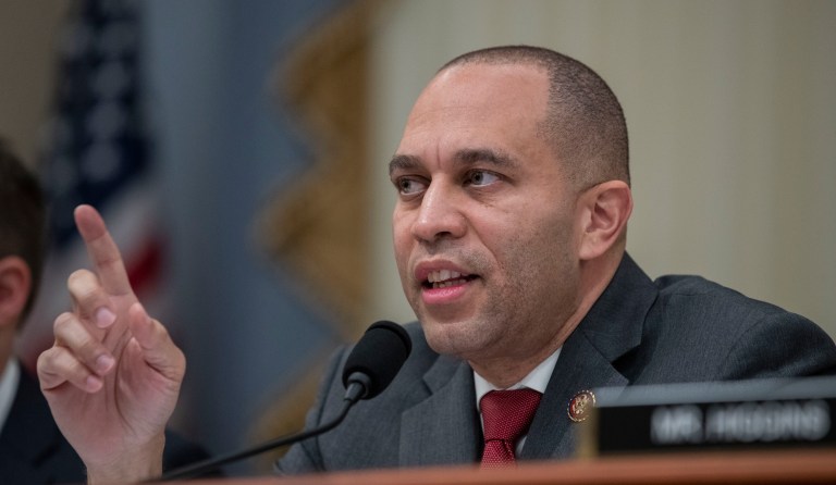 Hakeem Jeffries (D-NY) speaks during a news conference, Wednesday, May 12, 2021, on Capitol Hill in Washington.                                                                                                                                                                                                                                                                                      