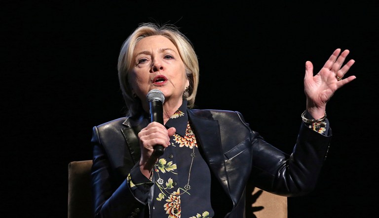 Over the weekend, former Secretary of State and presidential candidate Hillary Clinton spoke at an event in Mumbai, India.