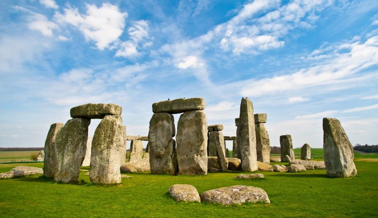 The world famous landmark and UNESCO World Heritage Site, Stonehenge, on Salisbury Plain, Wiltshire, England. 