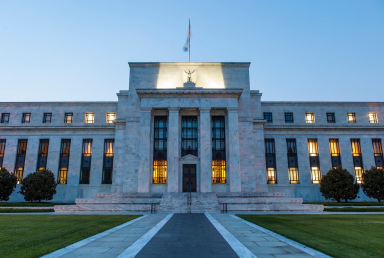 The U.S. Federal Reserve building stands in Washington, D.C., U.S. on Thursday, Feb. 22, 2018. Federal Reserve Chairman Jerome Powell testifies next week before Congress for the first time as central bank chief.