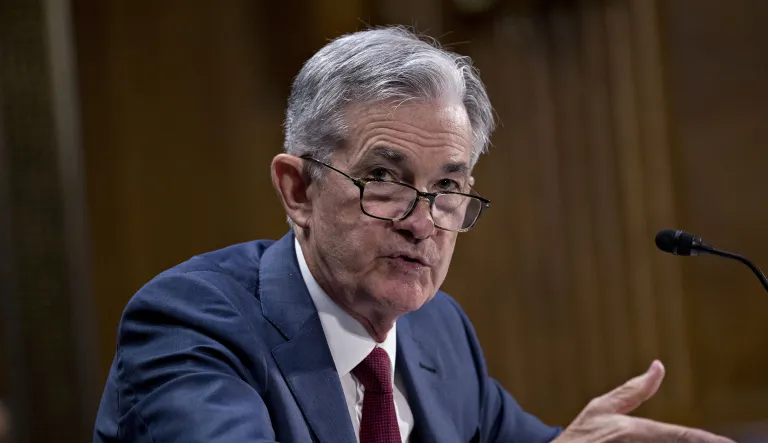 Jerome Powell, chairman of the U.S. Federal Reserve, speaks during a Senate Banking Committee hearing in Washington, D.C., U.S., on Thursday, July 11, 2019.