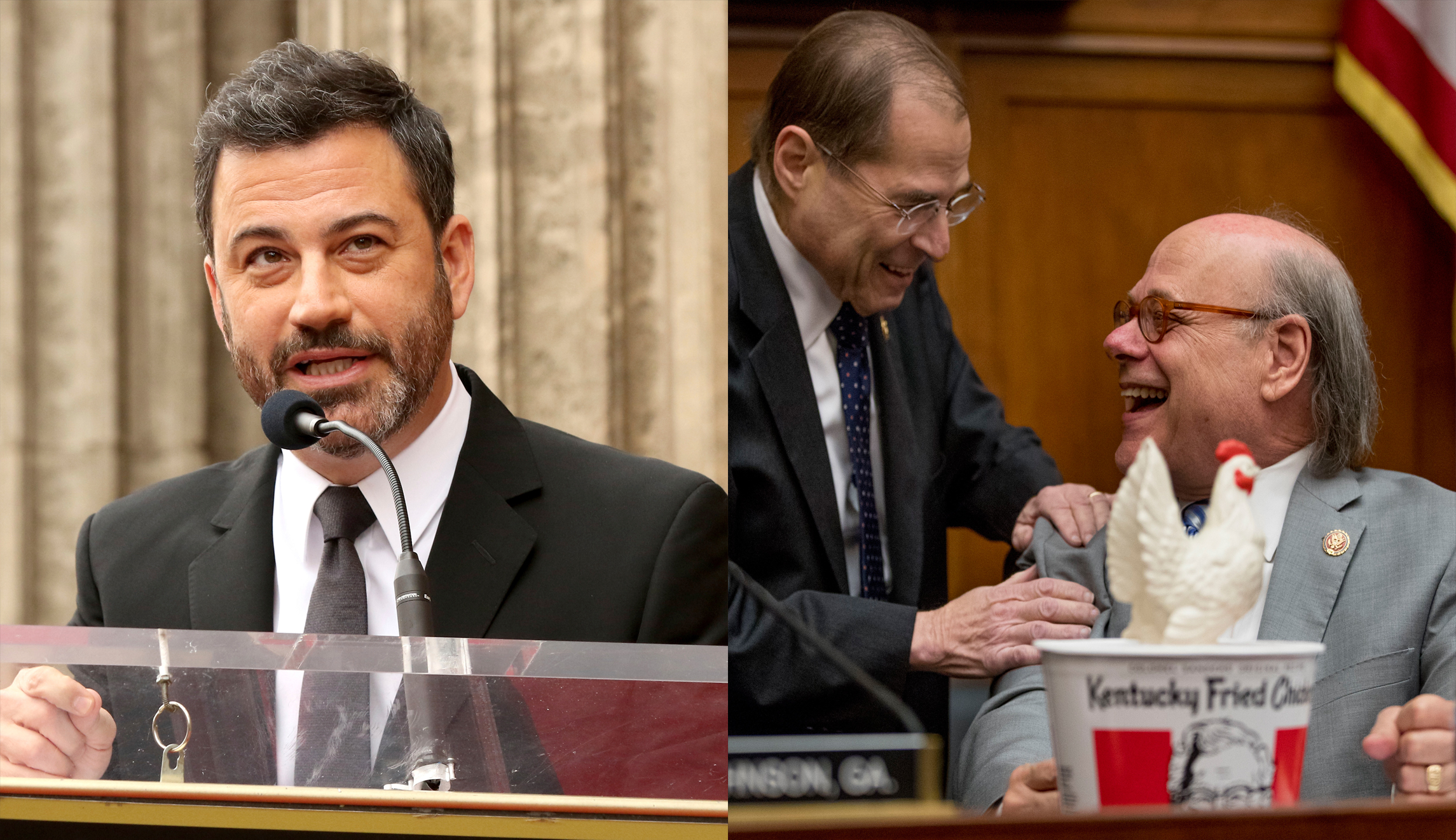 Jimmy Kimmel mocks Democrat for eating fried chicken to ridicule William Barr