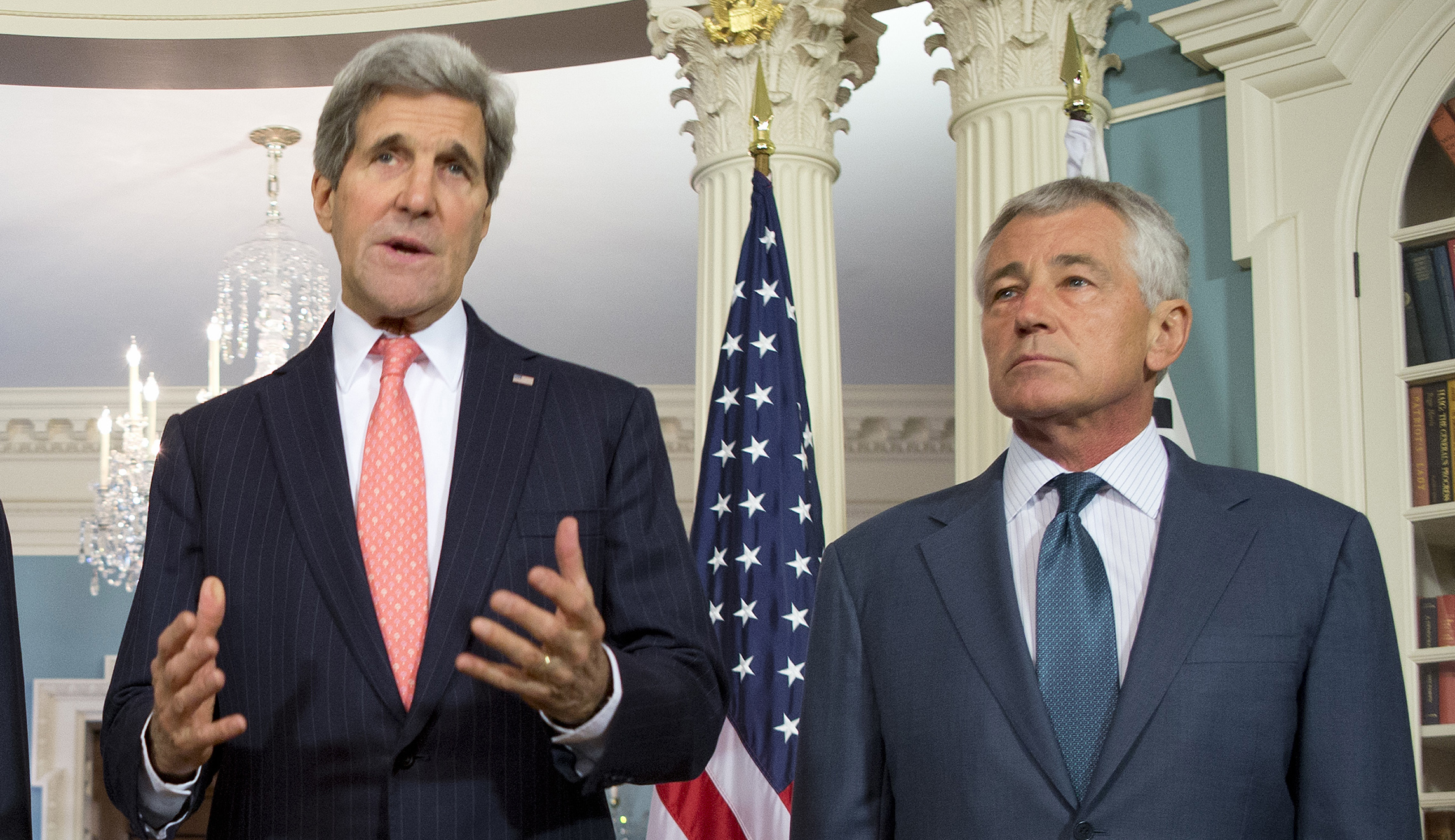 John Kerry, Chuck Hagel lead former national security officials in rebuke of Trump’s climate skeptic panel