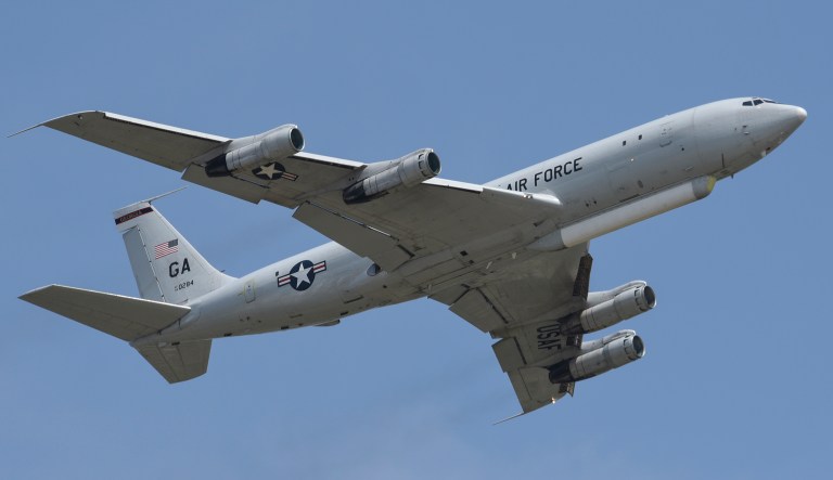 A number of E-8C Joint Surveillance Target Attack Radar System aircraft from the 116th Air Control Wing, Robins Air Force Base, Georgia, evacuated to Tinker Air Force Base, Oklahoma, to escape the path of Hurricane Irma Sept. 9, 2017. Joint STARS aircraft are operated by Air Combat Command.