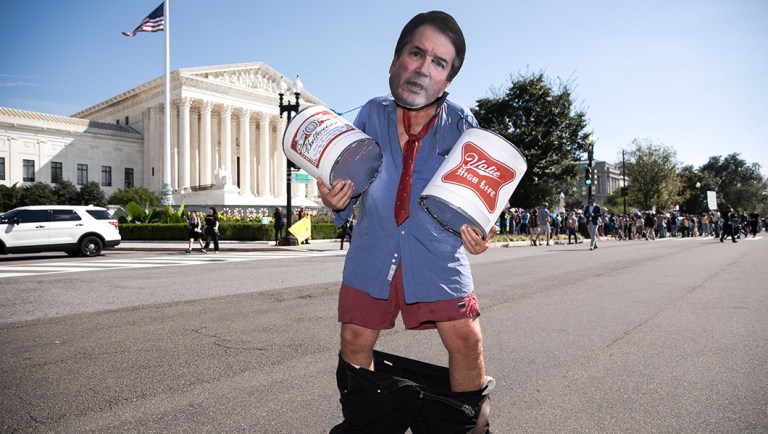 Protesters turn out in D.C. to protest Supreme Court nominee Brett Kavanaugh's confirmation vote amid allegations of high school drinking and sexual assault.