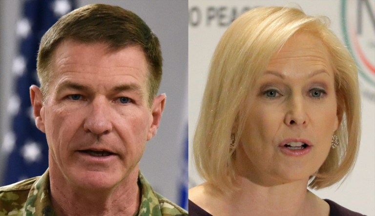 Gen. James McConville and Sen. Kirsten Gillibrand.