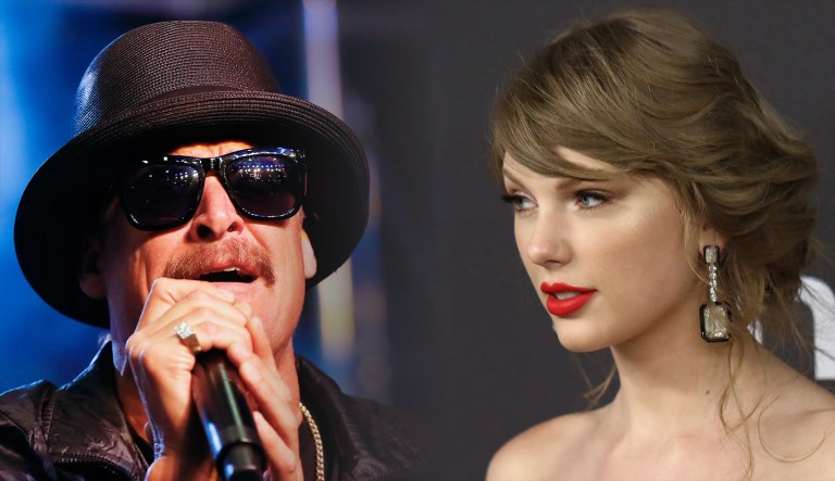 Kid Rock and Taylor Swift are seen.