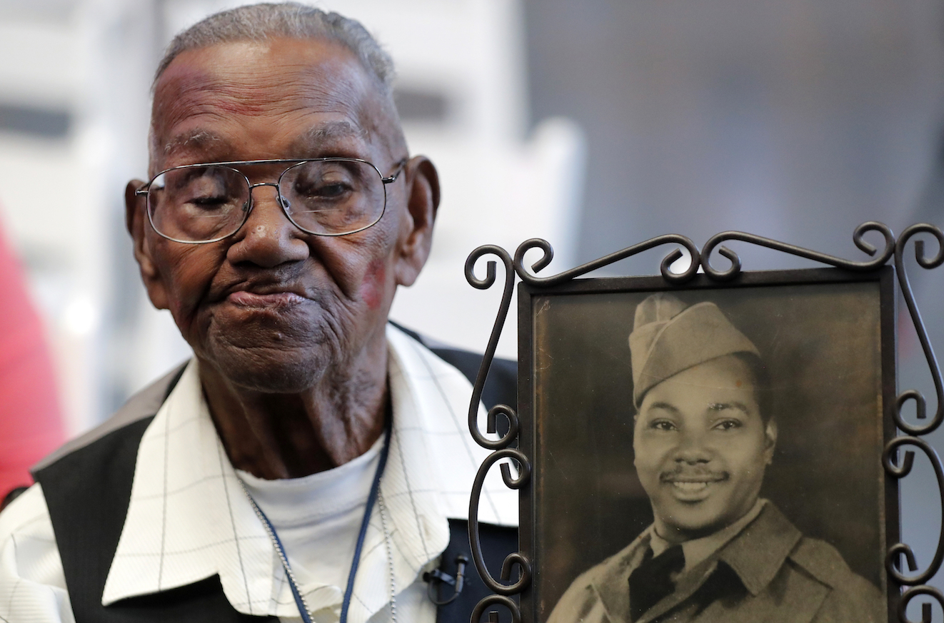 Oldest living WWII veteran gets a new uniform for Veterans Day