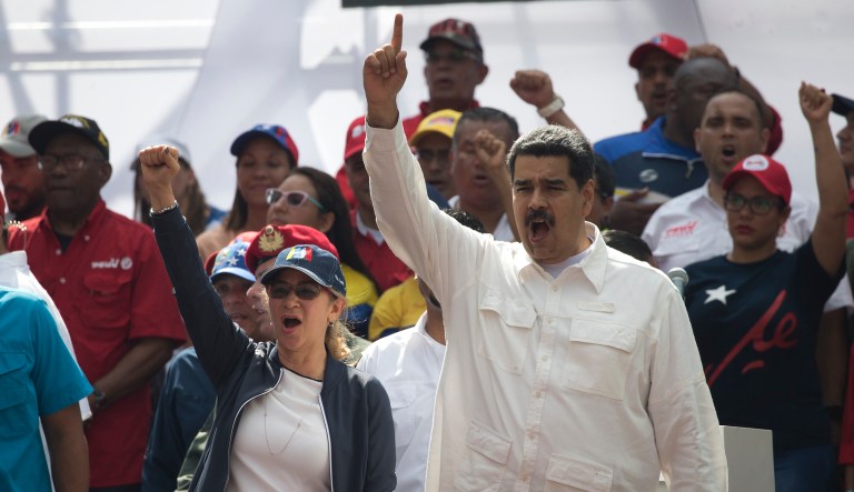 Venezuela's President Nicolas Maduro and first lady Cilia Flores.