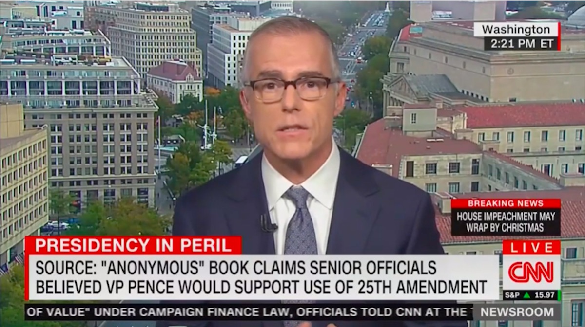 Andrew McCabe surprised by White House 25th Amendment list discussed in book