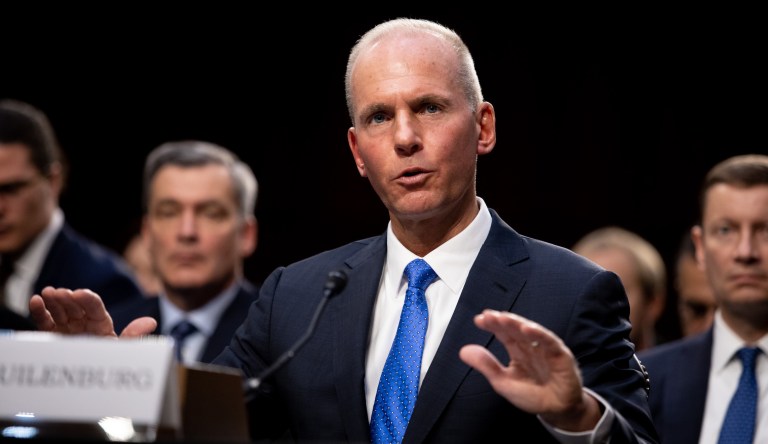 Boeing CEO Dennis Muilenburg testifies before Congress on the 737 MAX.