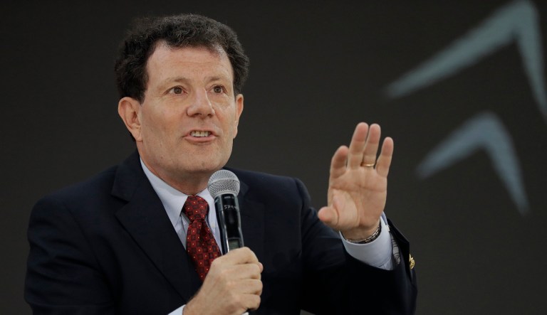 Journalist Nicholas Kristof speaks during the Goalkeepers Conference, Wednesday, Sept. 20, 2017, in New York.