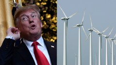 Trump claims ‘fumes’ from building wind turbines are dirtier than natural gas