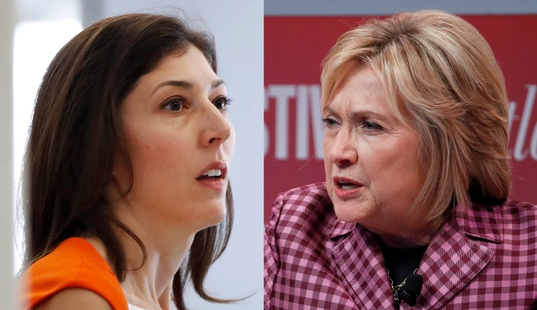 Lisa Page and Hillary Clinton are pictured.