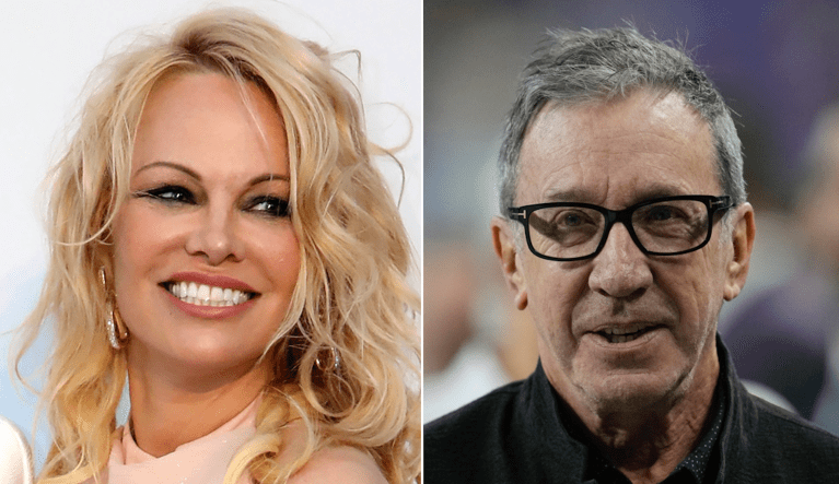 Pamela Anderson (left), Tim Anderson
