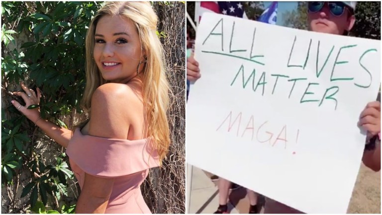 Sorority sister says she was stripped of position and scolded by sorority for attending a rally featuring an ‘All Lives Matter’ sign