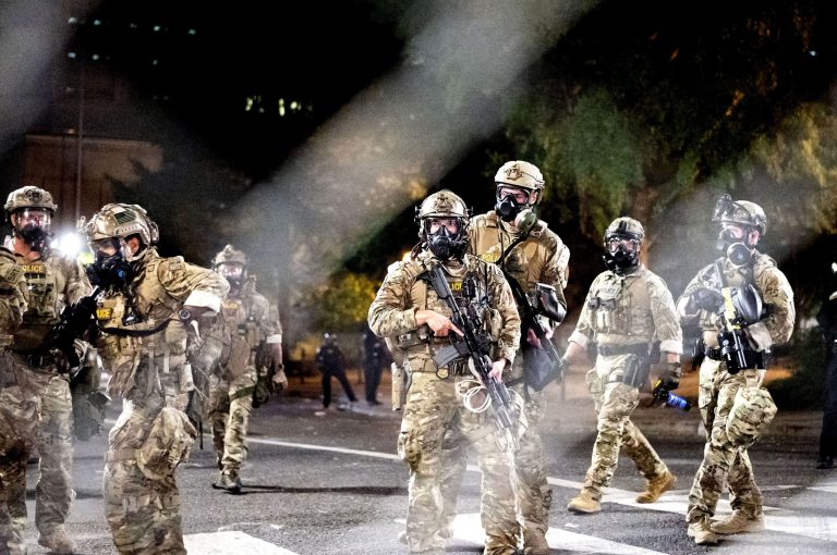 Three federal officers could be permanently blind after laser attacks from Portland protesters