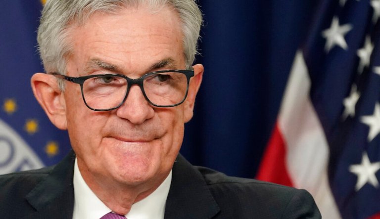 Federal Reserve Chairman Jerome Powell speaks during a news conference at the Federal Reserve Board building in Washington, Wednesday, July 27, 2022. 