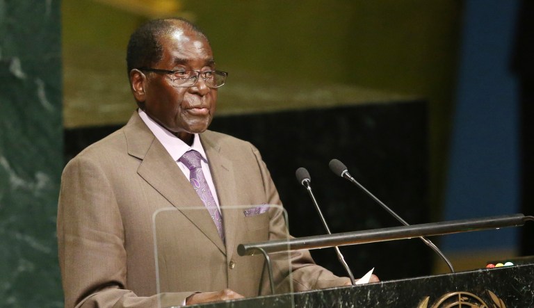 Robert Mugabe, President of Zimbabwe, speaks during the 71st session of the United Nations General Assembly at U.N. headquarters, Wednesday, Sept. 21, 2016.