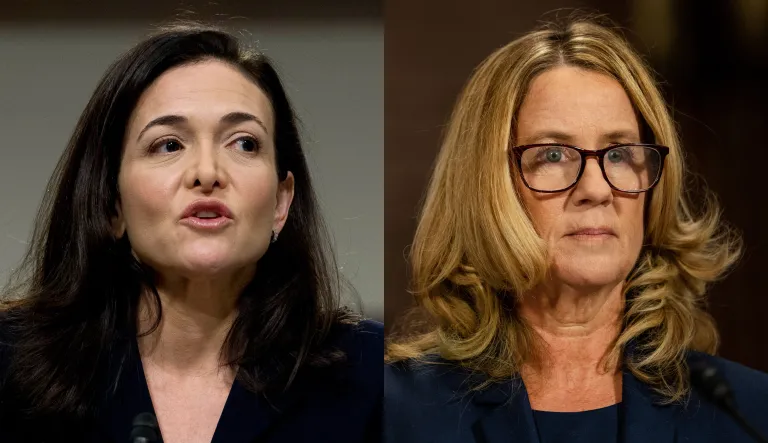 Sheryl Sandberg, Christine Blasey Ford.