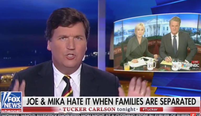 ‘Breaking up that sacred unit’: Tucker Carlson slams Joe Scarborough for claiming to care about family separation despite several divorces