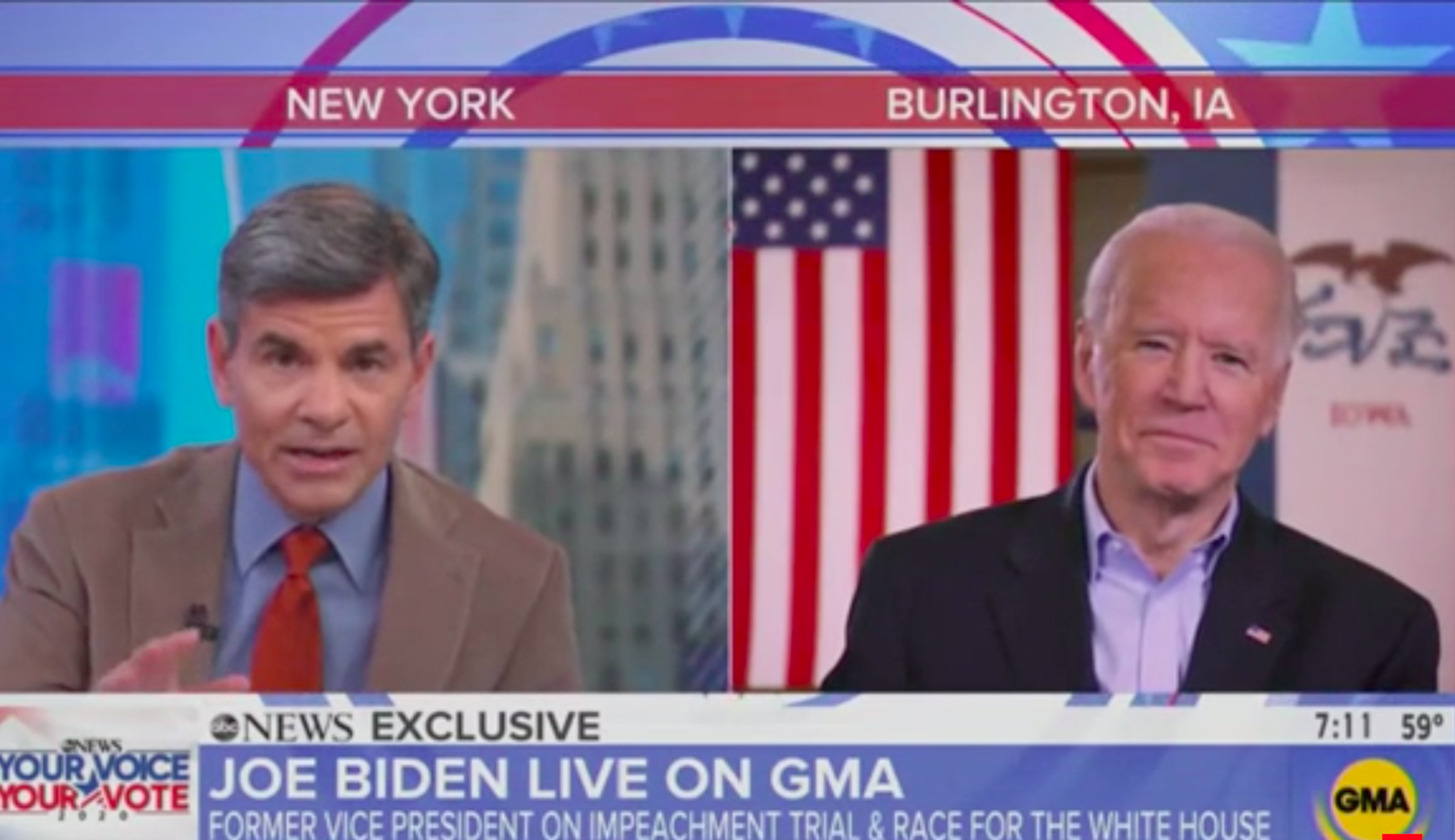 George Stephanopoulos confronts Biden after he says Trump’s impeachment was not ‘partisan’
