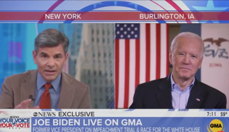 George Stephanopoulos confronts Biden after he says Trump’s impeachment was not ‘partisan’