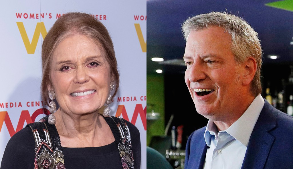 Gloria Steinem: De Blasio ‘only male’ I would back for president