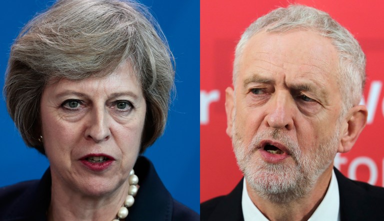 Theresa May and Jeremy Corbyn.