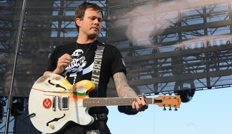 Blink-182 performs live The KROQ Weenie Roast Y Fiesta, Sat, May 5, 2012, at The Verizon Ampitheater in Irvine, Calif. KROQ Weenie Roast is a multi-artist music concert, presented annually.
