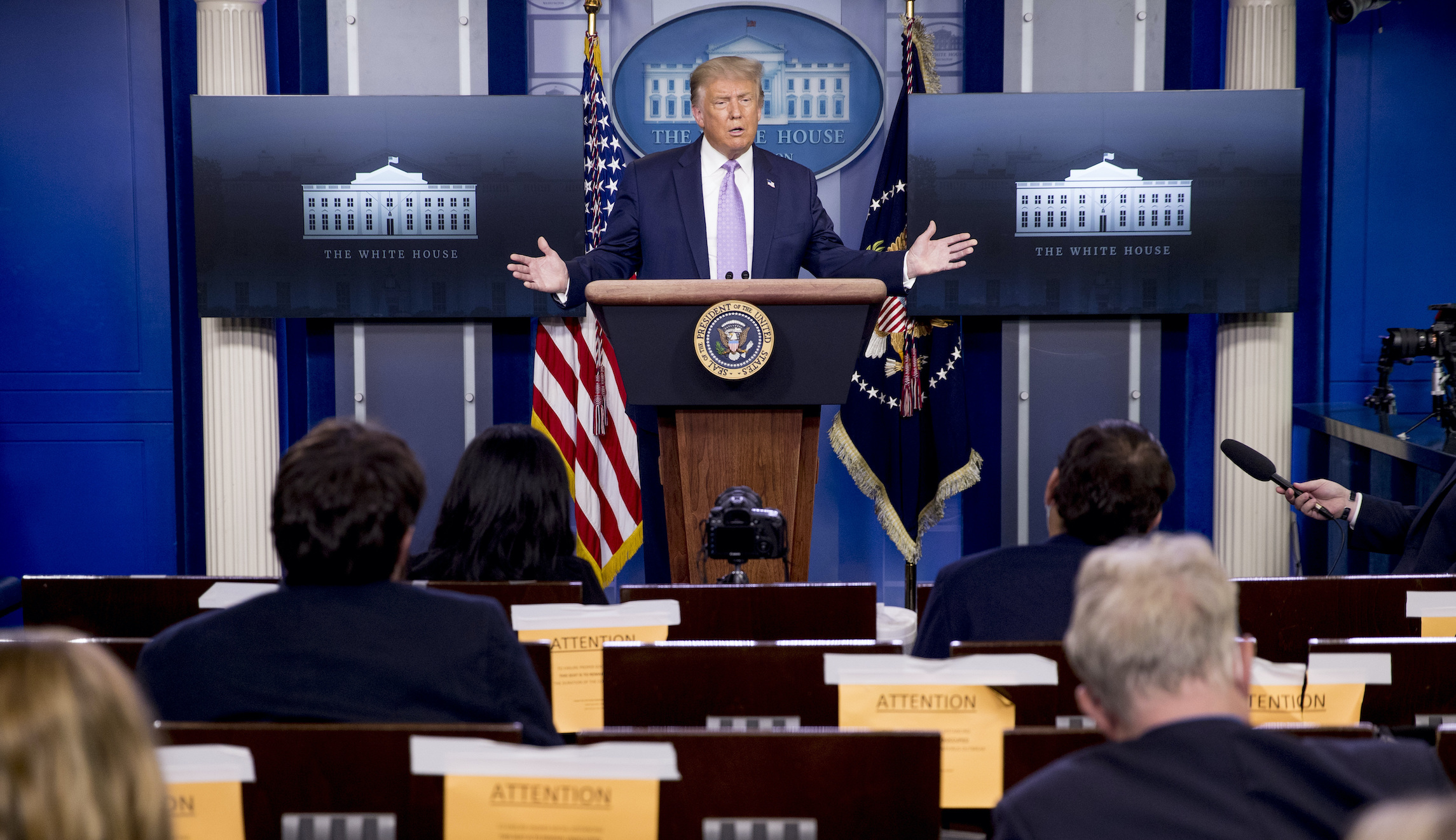 Trump says pandemic will go away as more fall events get canceled