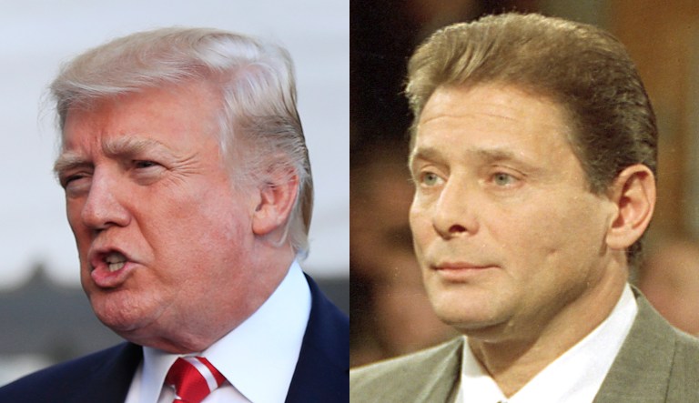 Donald Trump and Sammy the Bull.