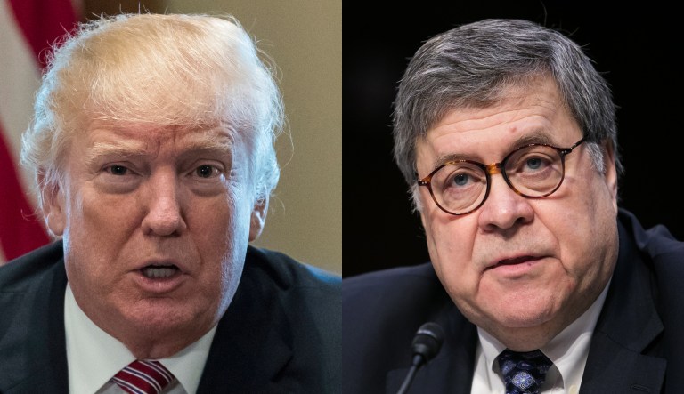 Donald Trump and WIlliam Barr