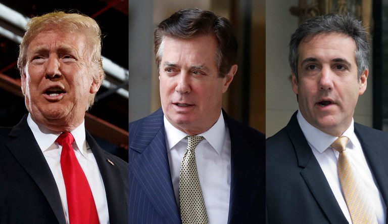 Donald Trump Paul Manafort Michael Cohen.