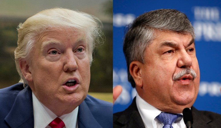 Donald Trump and Richard Trumka