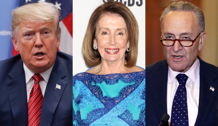 Donald Trump, Nancy Pelosi, Chuck Schumer
