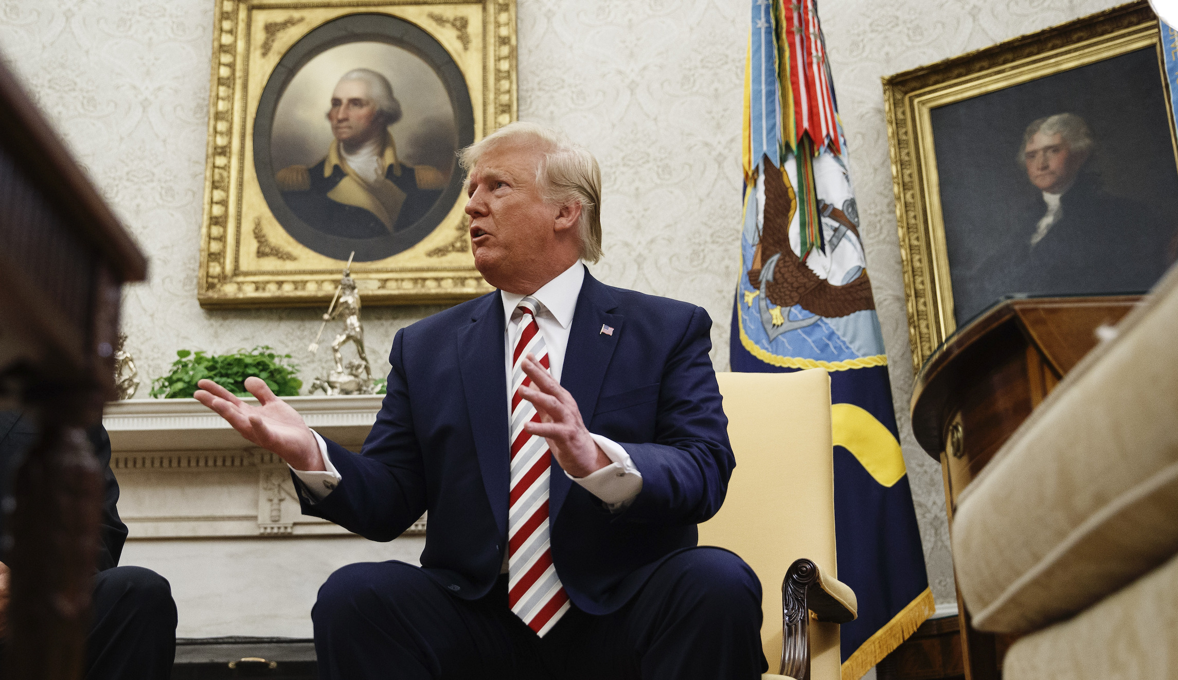Popular support leans toward reasonable gun control measures, but Trump is backing down