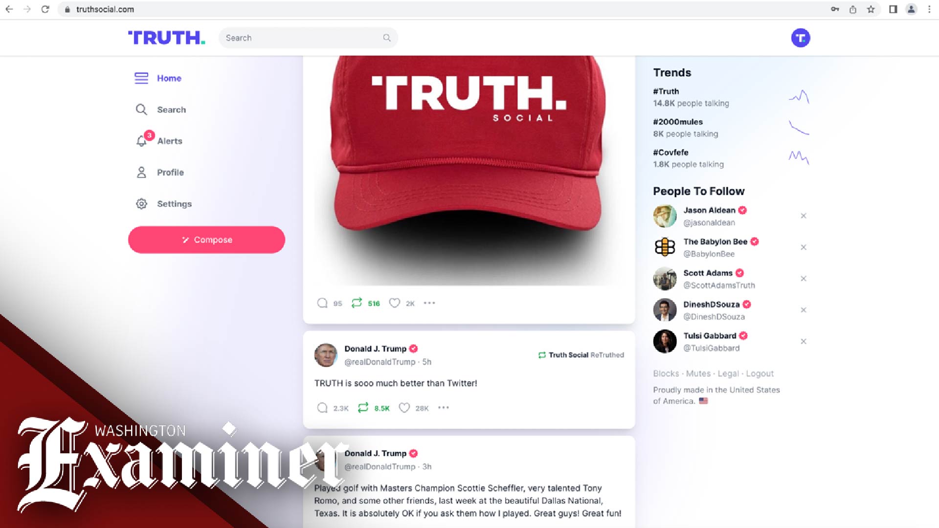 Donald Trump’s alternative to Twitter, Truth Social, launches web app